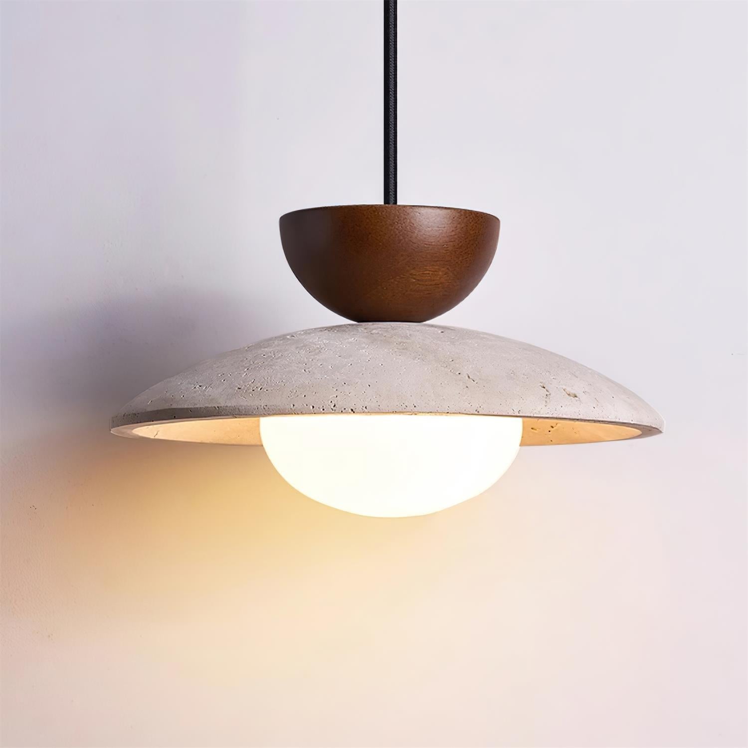 Travertine Dome Pendant Light