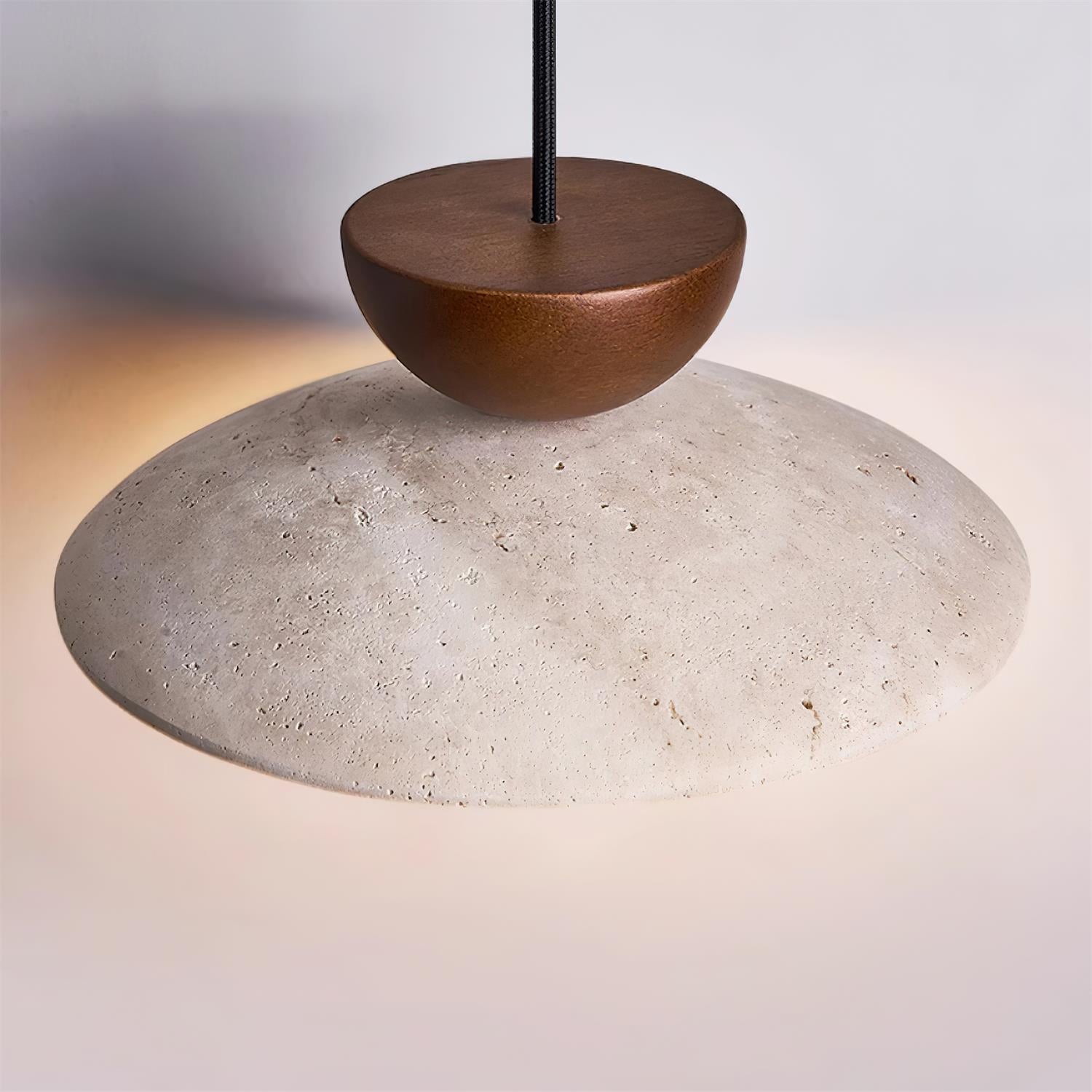 Travertine Dome Pendant Light