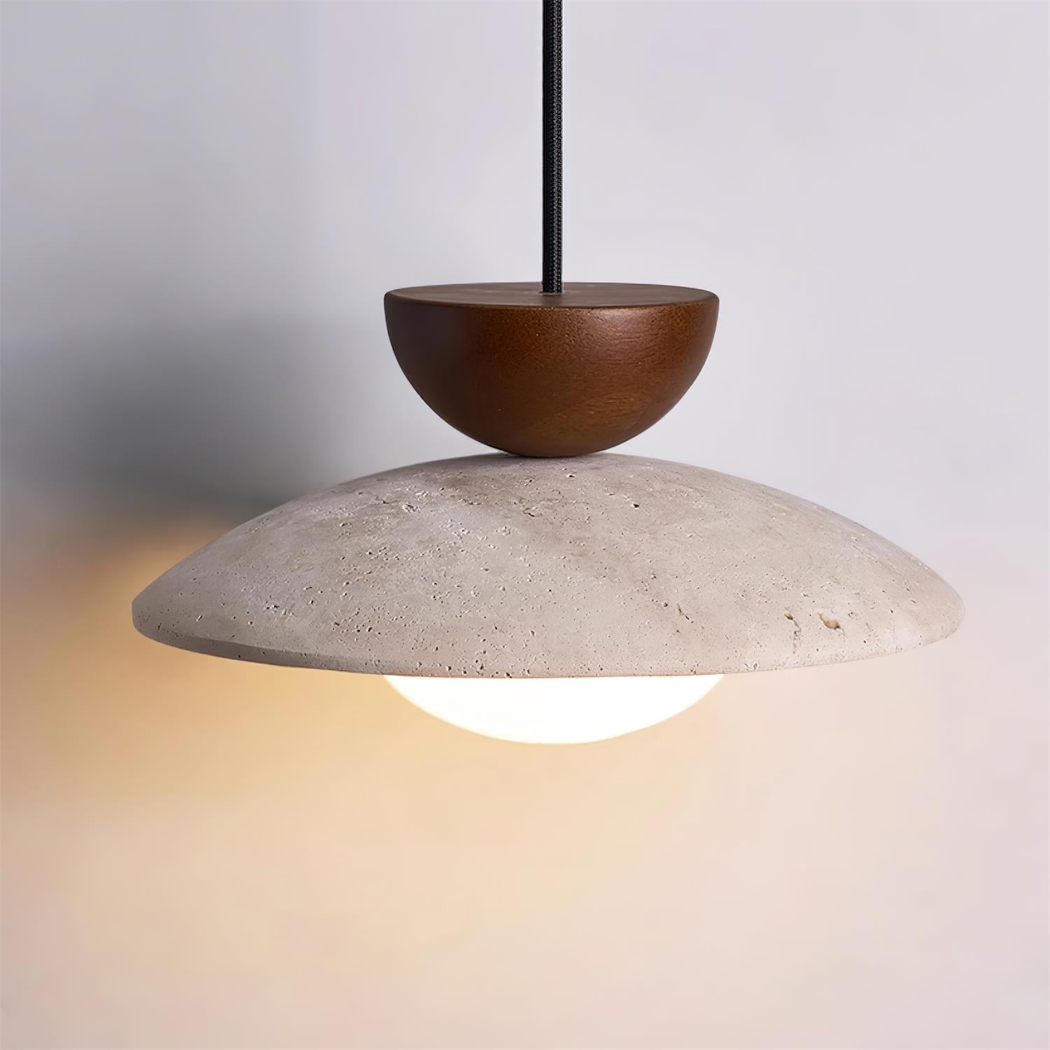 Travertine Dome Pendant Light