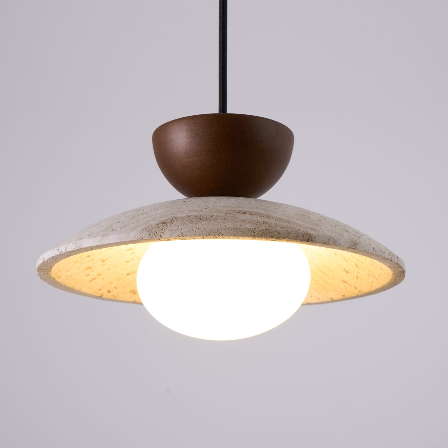 Travertine Dome Pendant Light
