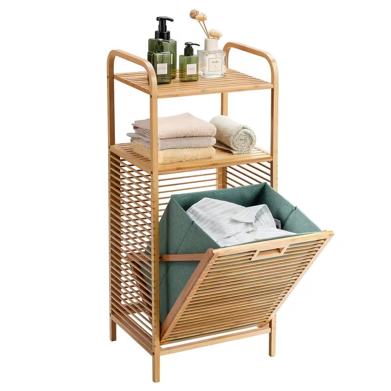 Tilt-out Bathroom Storage Shelf