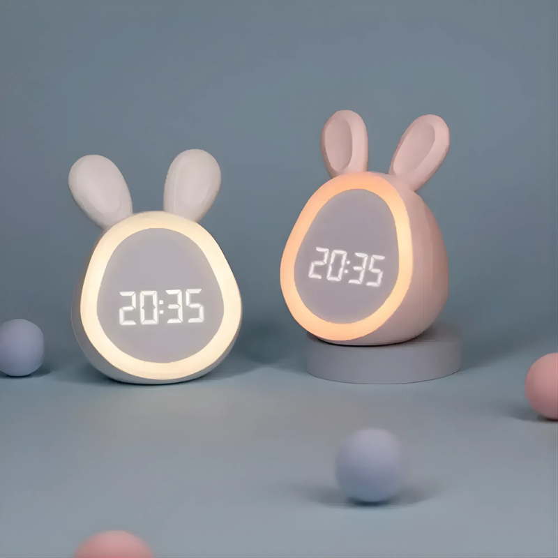 Rabbit Digital Alarm Clock With Night Light
