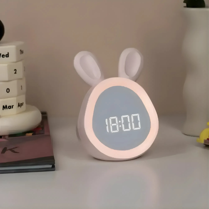 Rabbit Digital Alarm Clock With Night Light