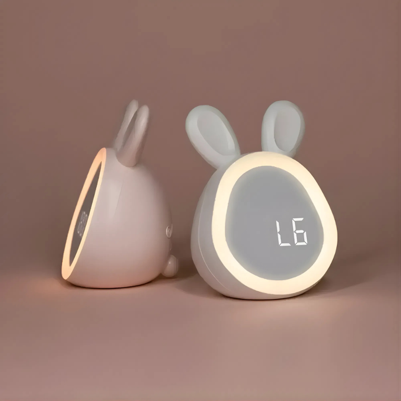 Rabbit Digital Alarm Clock With Night Light