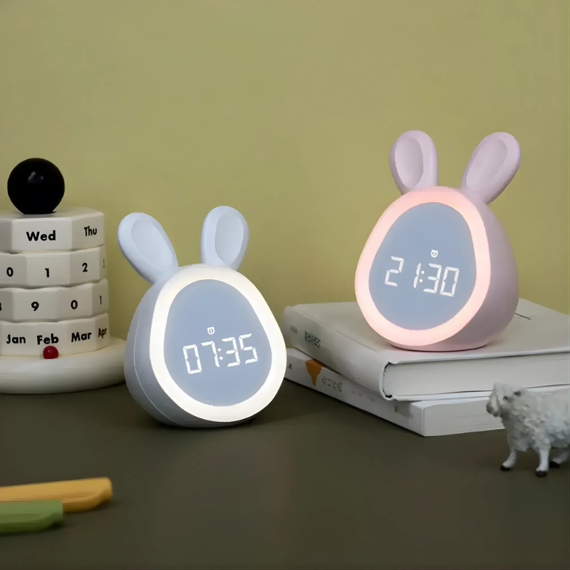 Rabbit Digital Alarm Clock With Night Light