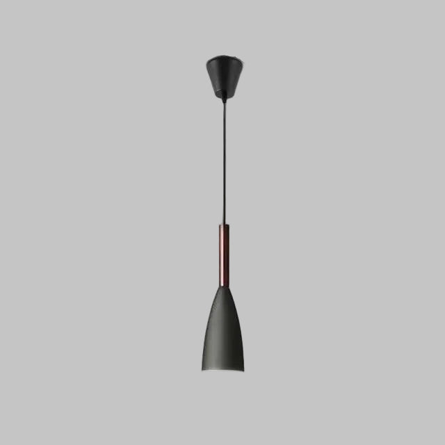 Three-Light Kitchen Ceiling Pendant with Tapered Metal Shades