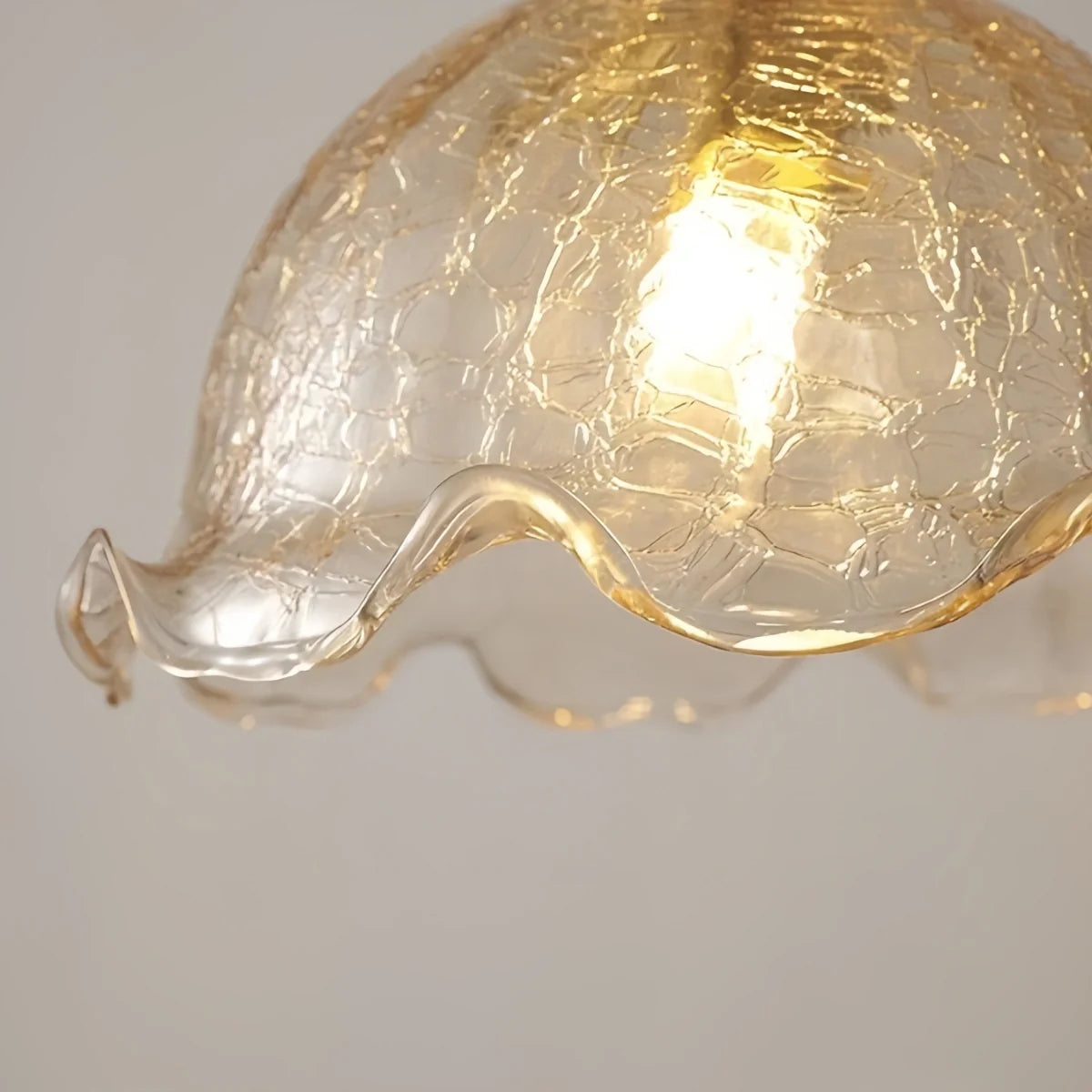 Vintage Bar Pendant Light with Rippled Glass Shade