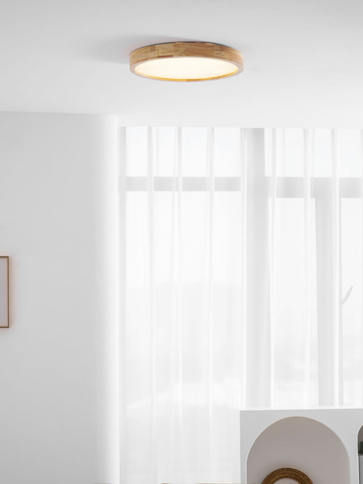 Wooden Geometric LED Ceiling Light