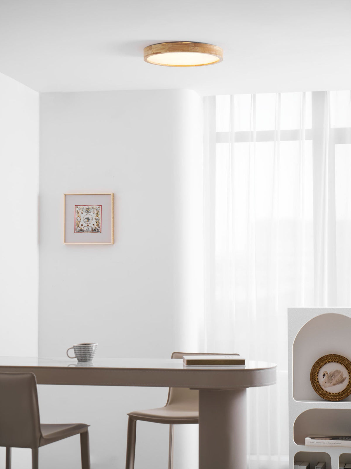 Wooden Geometric LED Ceiling Light