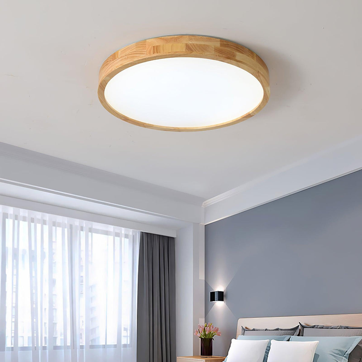 Wooden Geometric LED Ceiling Light