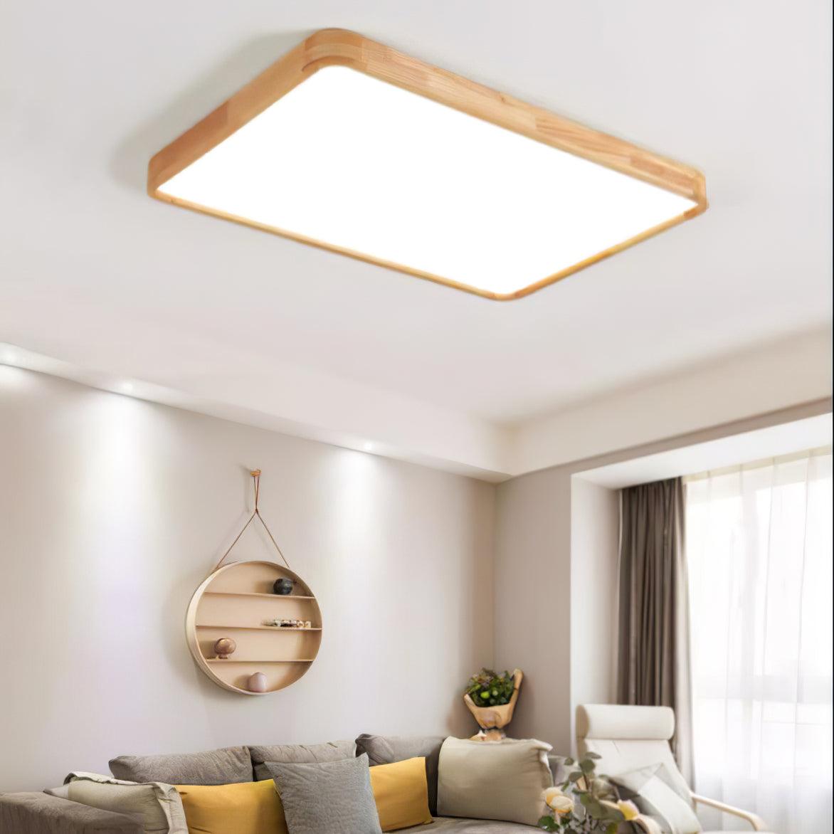 Wooden Geometric LED Ceiling Light