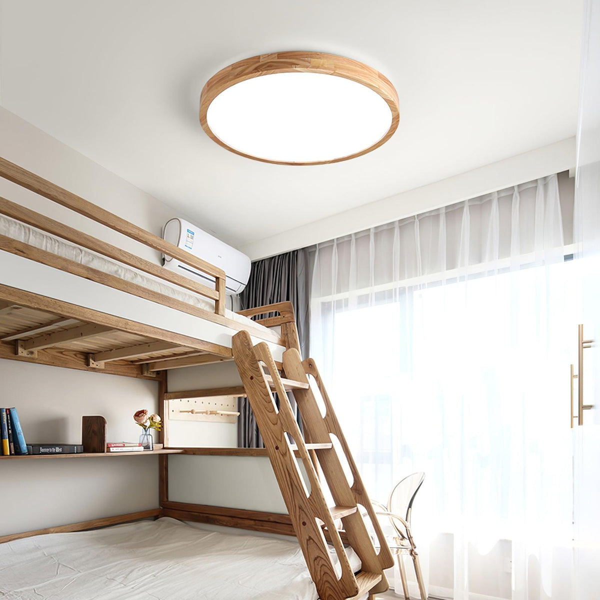 Wooden Geometric LED Ceiling Light