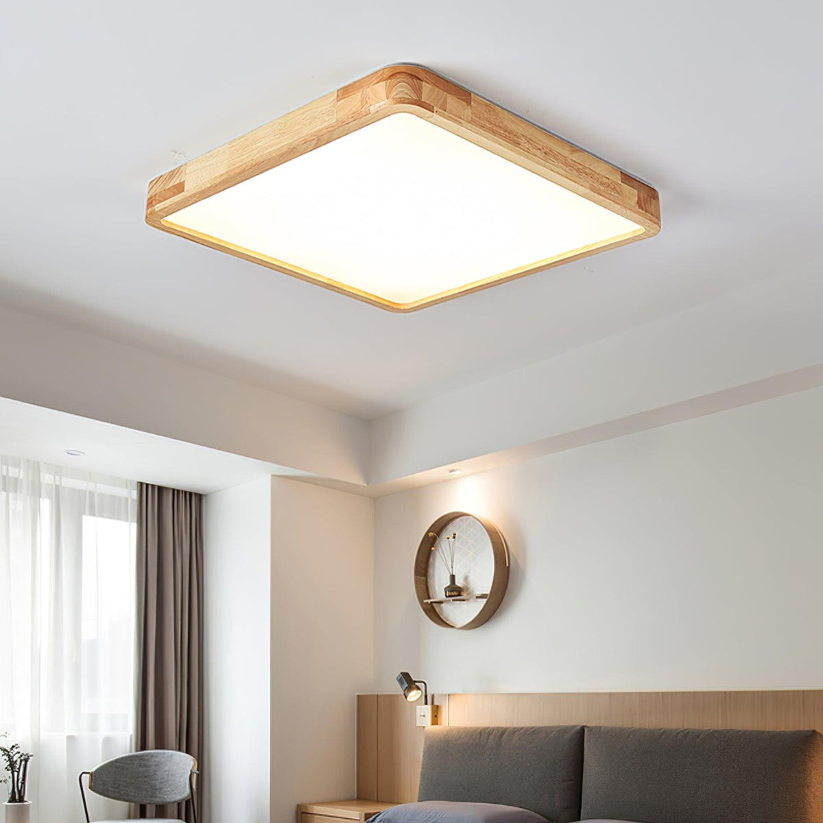 Wooden Geometric LED Ceiling Light