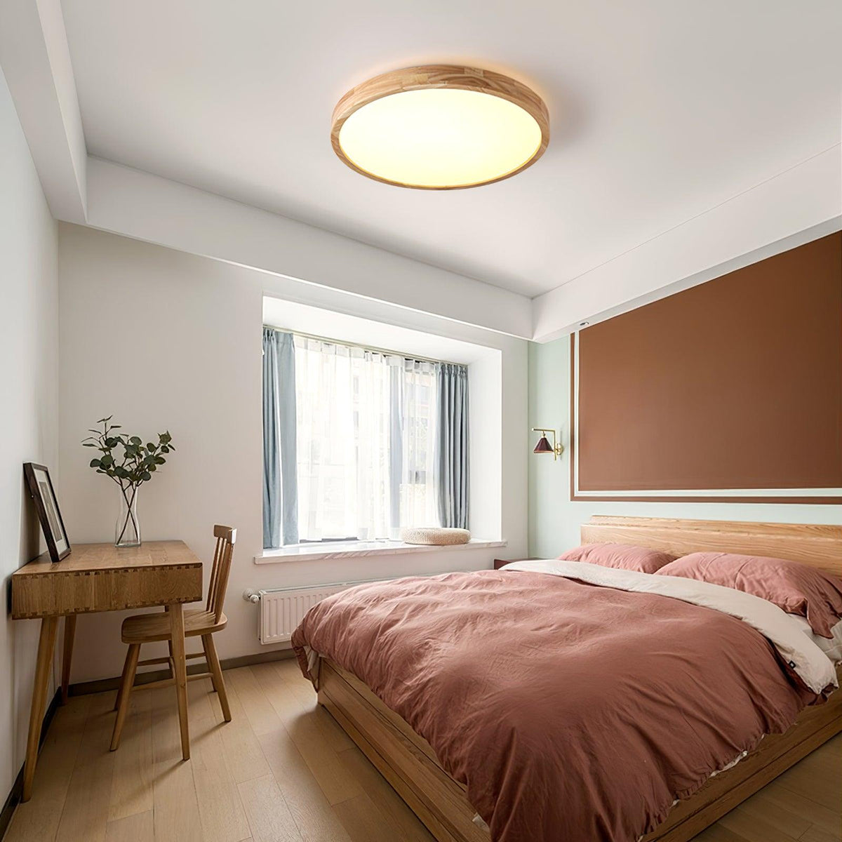 Wooden Geometric LED Ceiling Light
