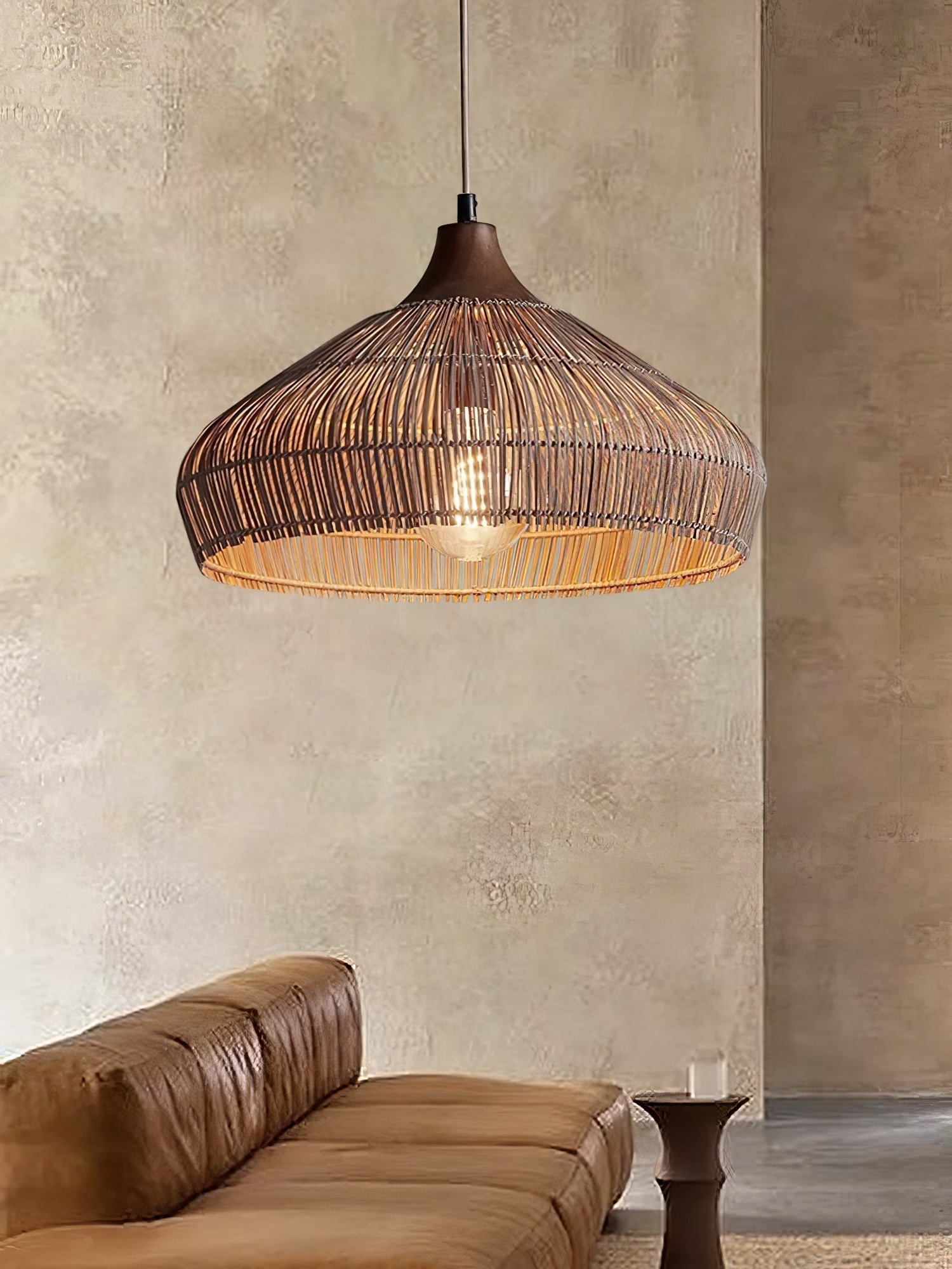Woven Rattan Pendant Light