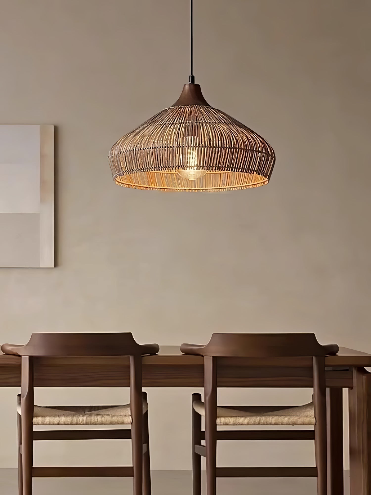 Woven Rattan Pendant Light