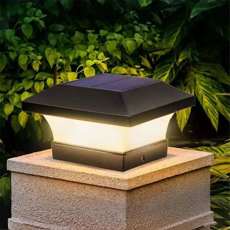 Zonnebuitenwandlamp Met Vierkante Zwarte Behuizing