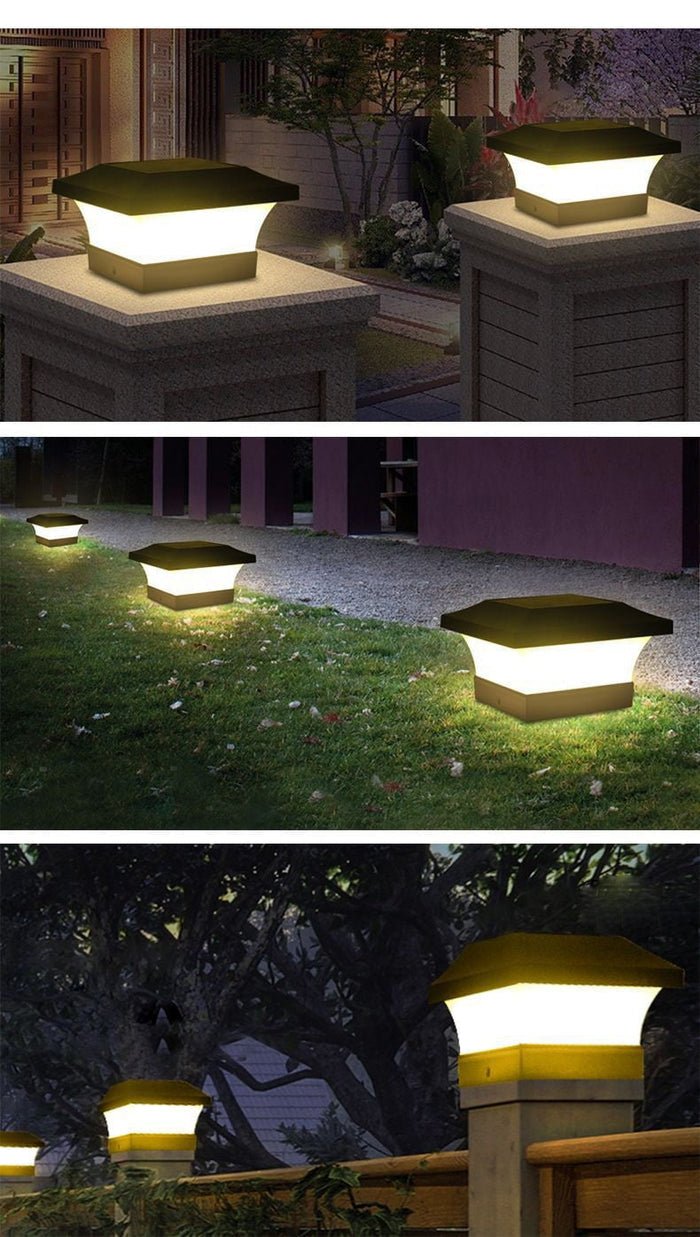 Zonnebuitenwandlamp Met Vierkante Zwarte Behuizing