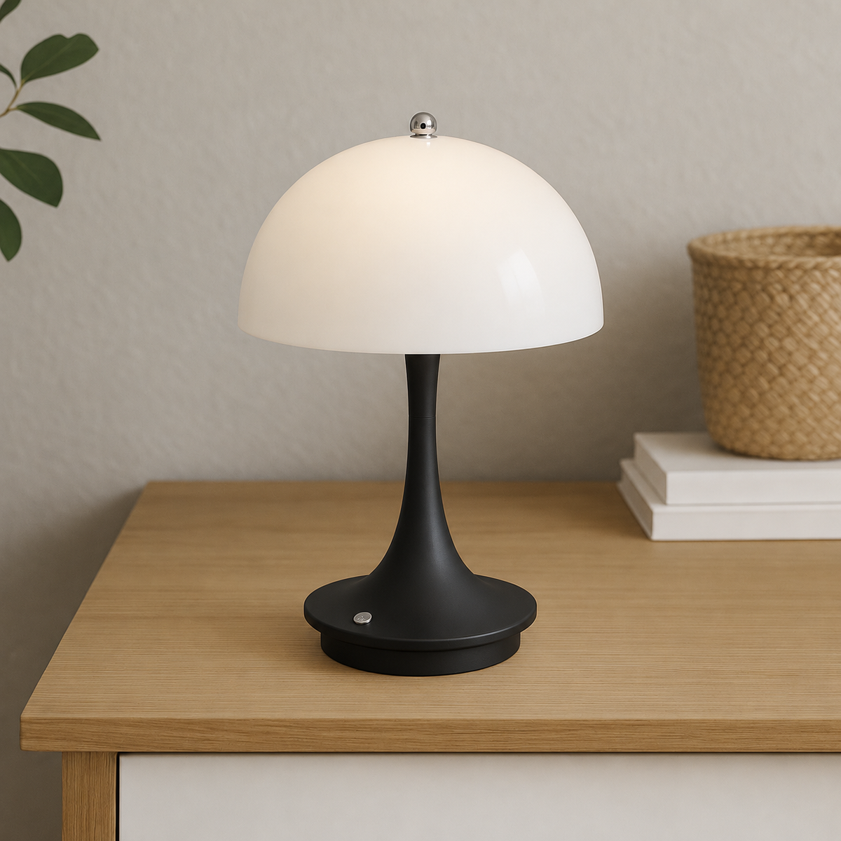 Mushroom Table Lamp – Black