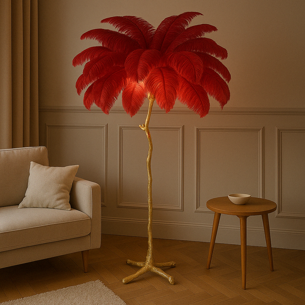 Contemporary Feather Floor Lamp