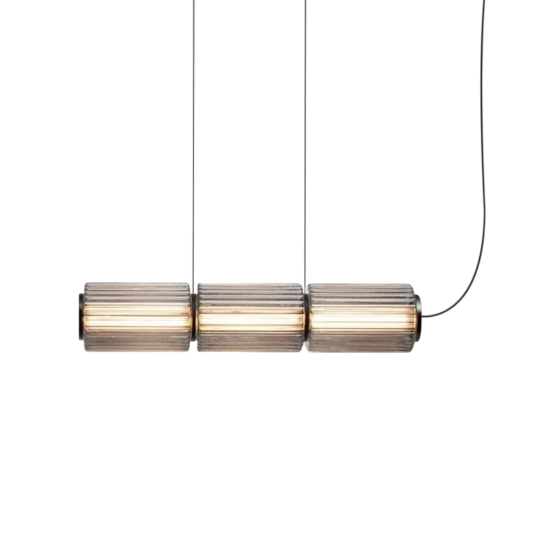 Contemporary Cylinder Glass Pendant Lamp