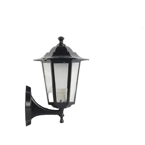 Buiten Wandlantaarn Met Bewegingssensor En Zwart Metalen Frame
