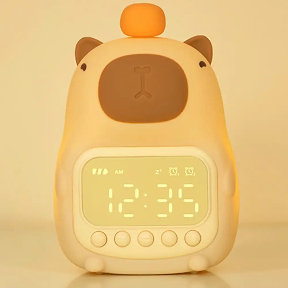 Capybara Digital Alarm Clock with LED Display