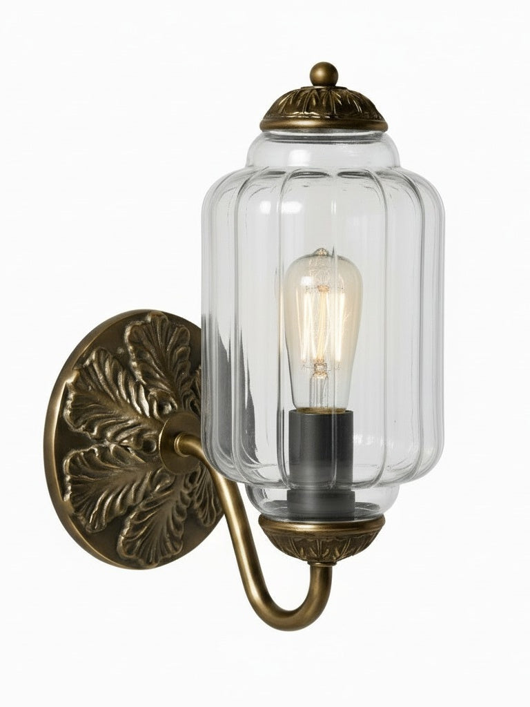 Vintage Milk Glass Wall Sconce Light