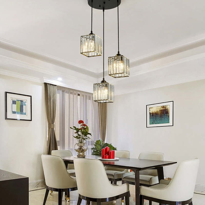 Cluster Pendant Light with Cylindrical Glass Shades