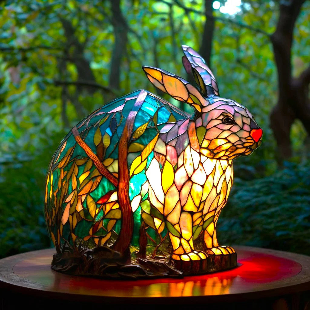 Stained Glass Animal Table Lamp