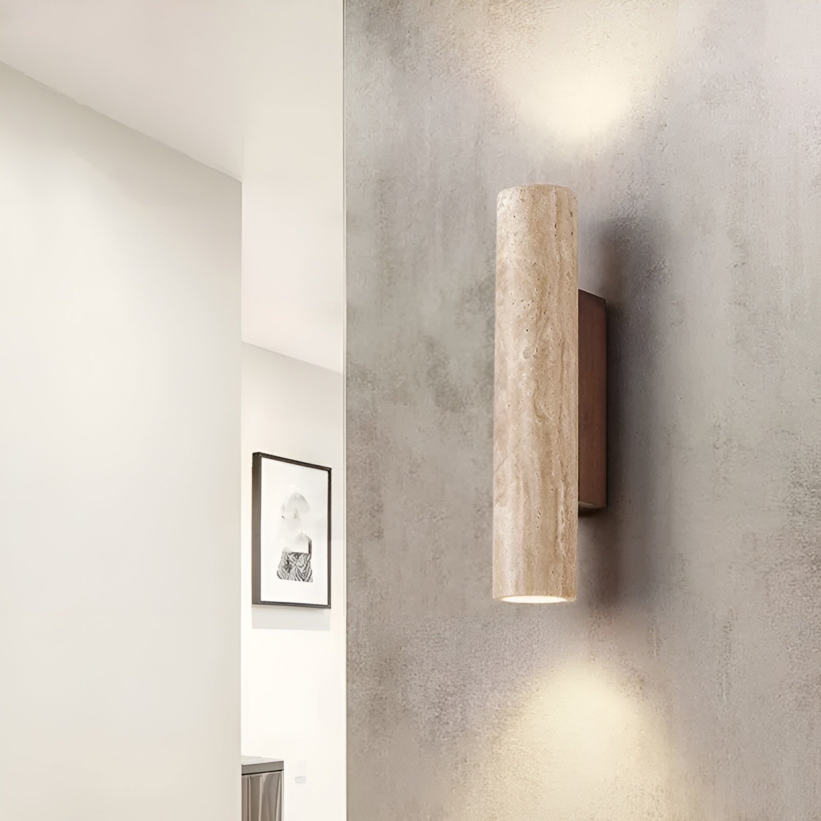 Luxury Travertine Up & Down Wall Sconce