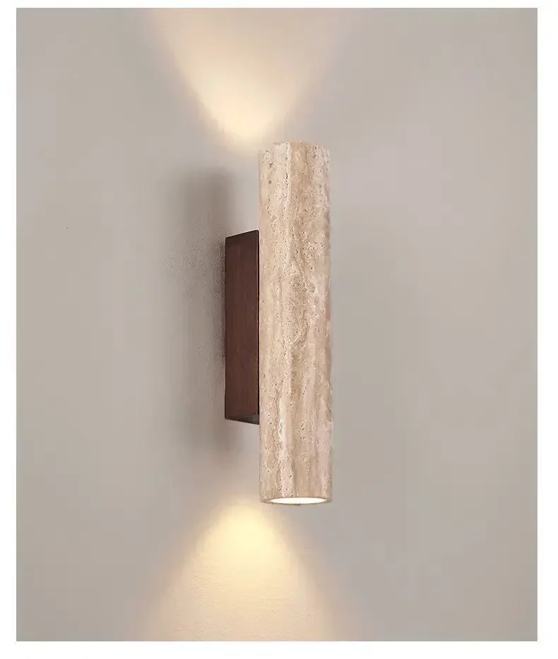 Luxury Travertine Up & Down Wall Sconce