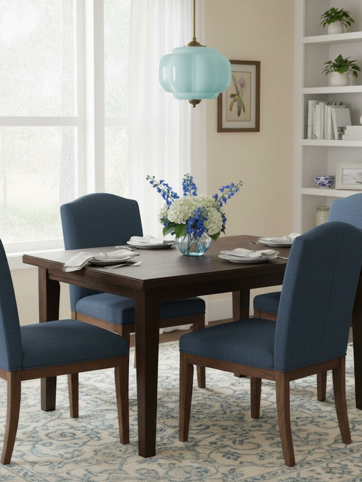 Vintage Milk Glass Semi-Flush Mount Pendant Light