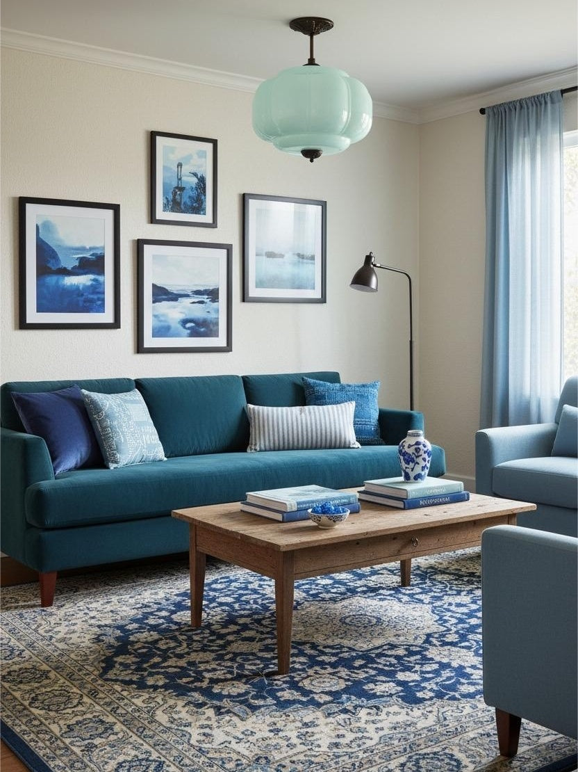 Vintage Milk Glass Semi-Flush Mount Pendant Light