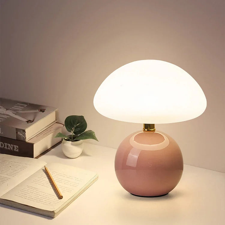 Retro Mushroom Bedside Lamp with Warm Decorative Glow