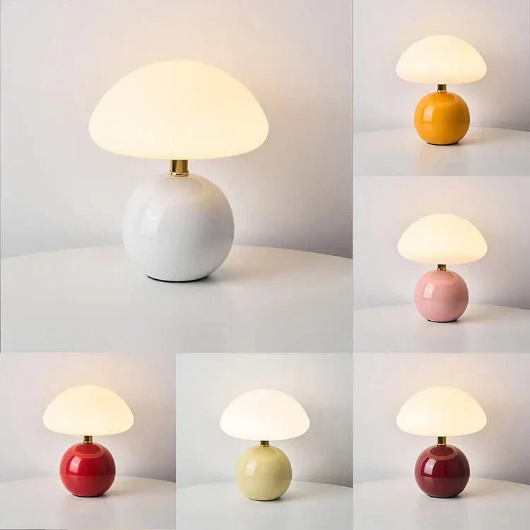 Modern Glass Mushroom Table Lamp