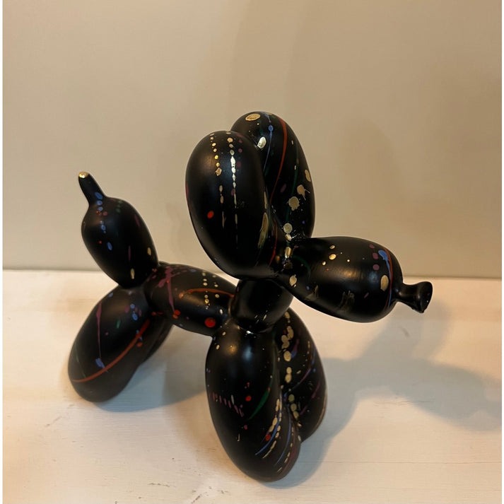 Polyresin Balloon Dog Ornament With Paint Splash Finish