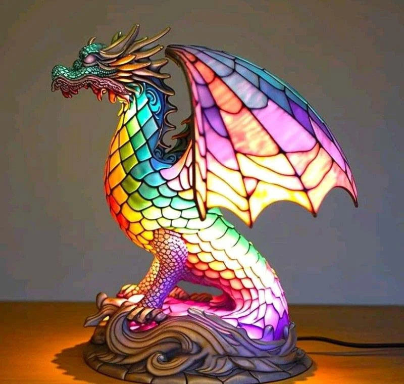 Stained Glass Animal Table Lamp