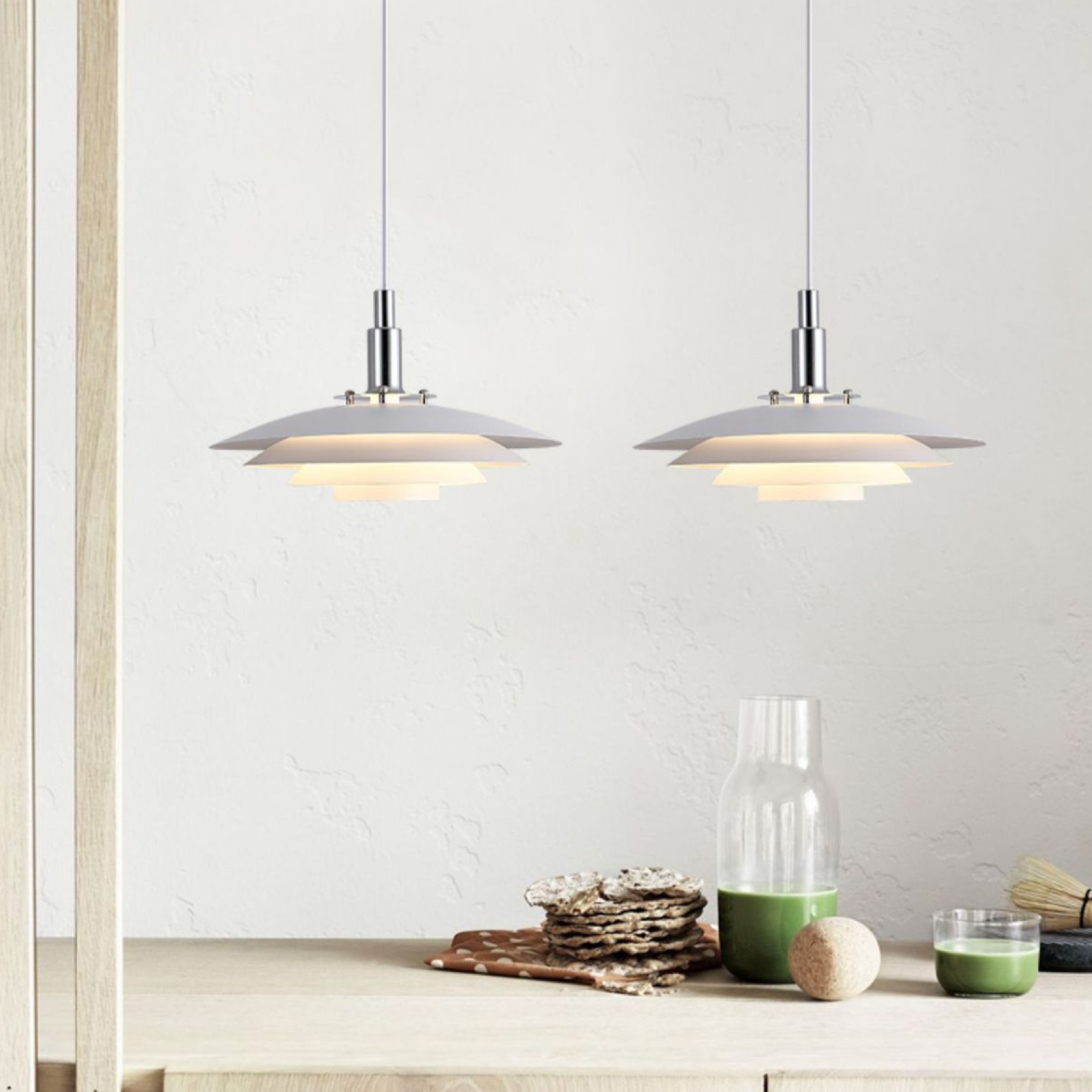 Modern Metal Layered Pendant Light