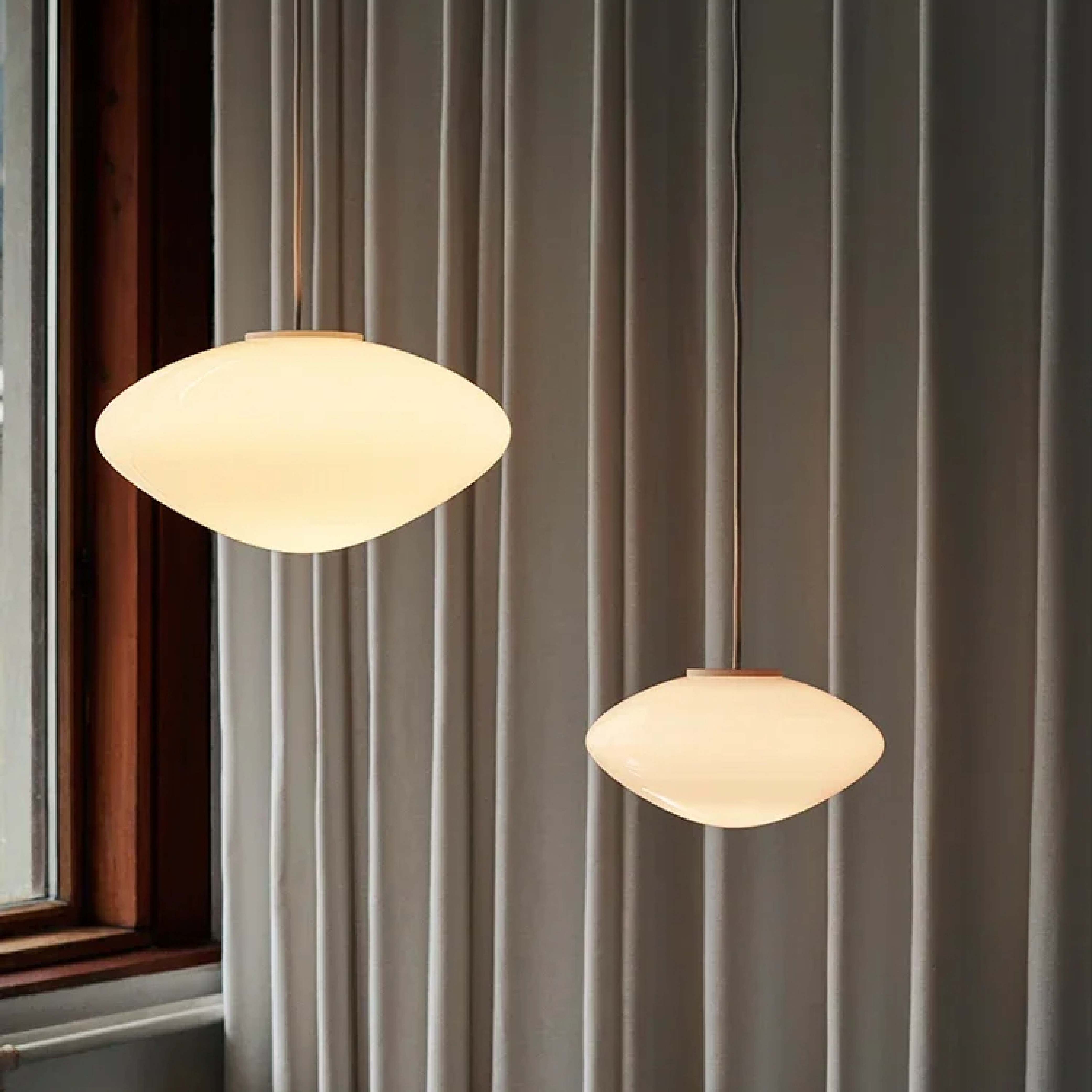 Modern Danish Opal Pendant Light