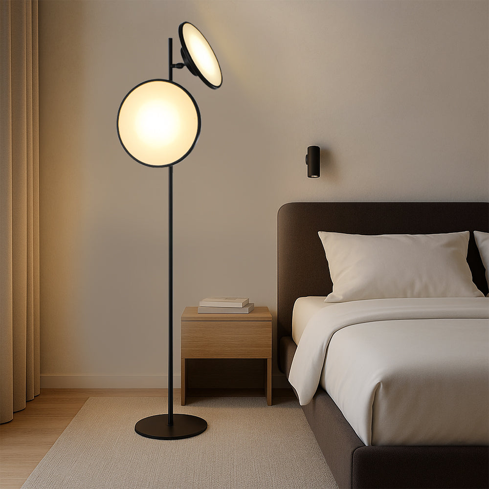 Modern Dual-Globe Floor Lamp