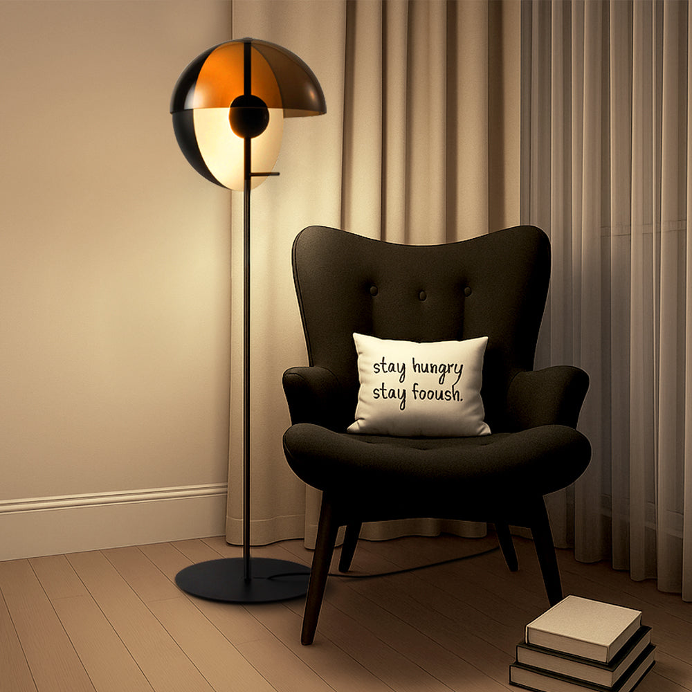 Smokey Glass Floor Lamp