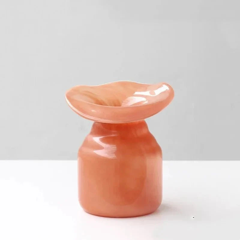 Vase décoratif de Noël en verre avec silhouette façonnée à la main