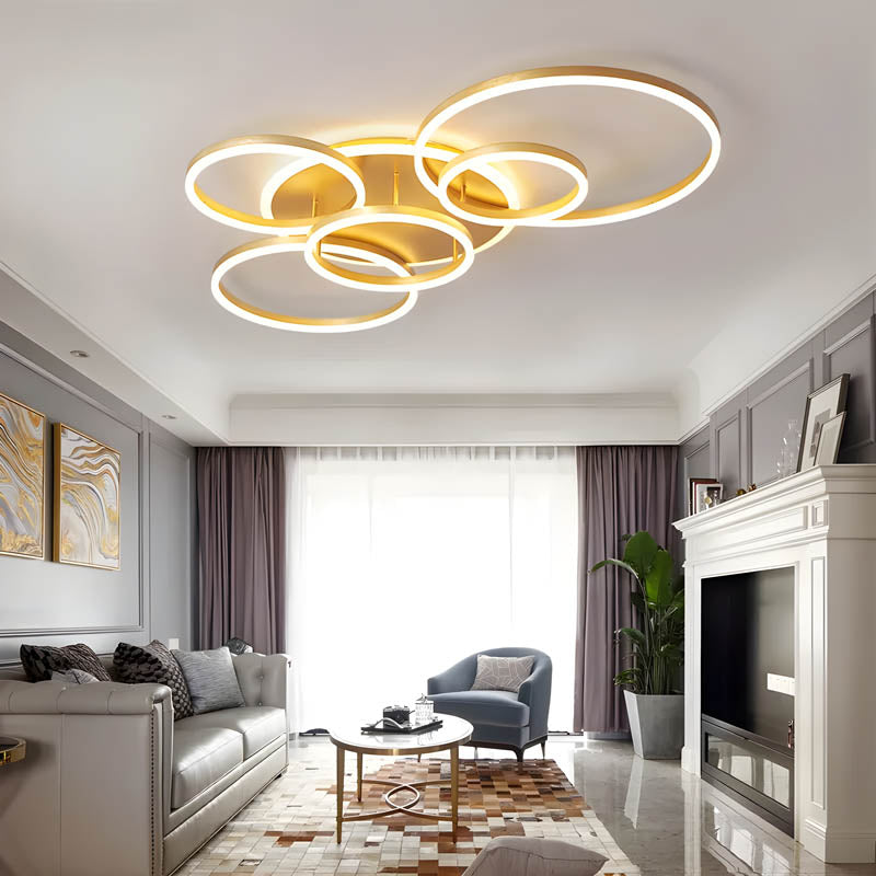 Modern Multi-Ring LED Ceiling Light