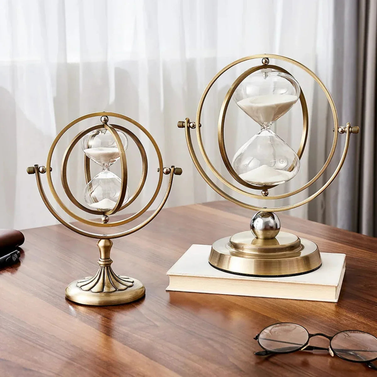 Luxury Hourglass Sand Timer Elegant Metal Frame