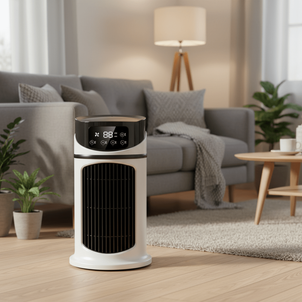 Draagbare verdampingsluchtkoeler met ventilator en luchtbevochtiger – USB-aangedreven