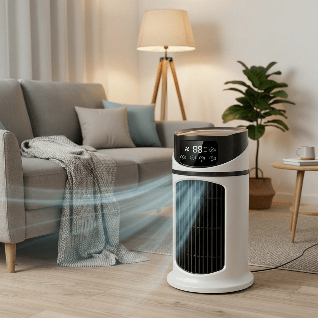 Draagbare verdampingsluchtkoeler met ventilator en luchtbevochtiger – USB-aangedreven