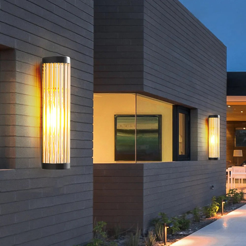 Modern Semi-Cylinder Outdoor Wall Sconce Light