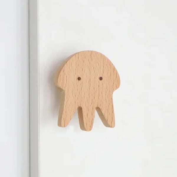 Wooden Animal Wall Hooks Coat Adhesive Hook Rack