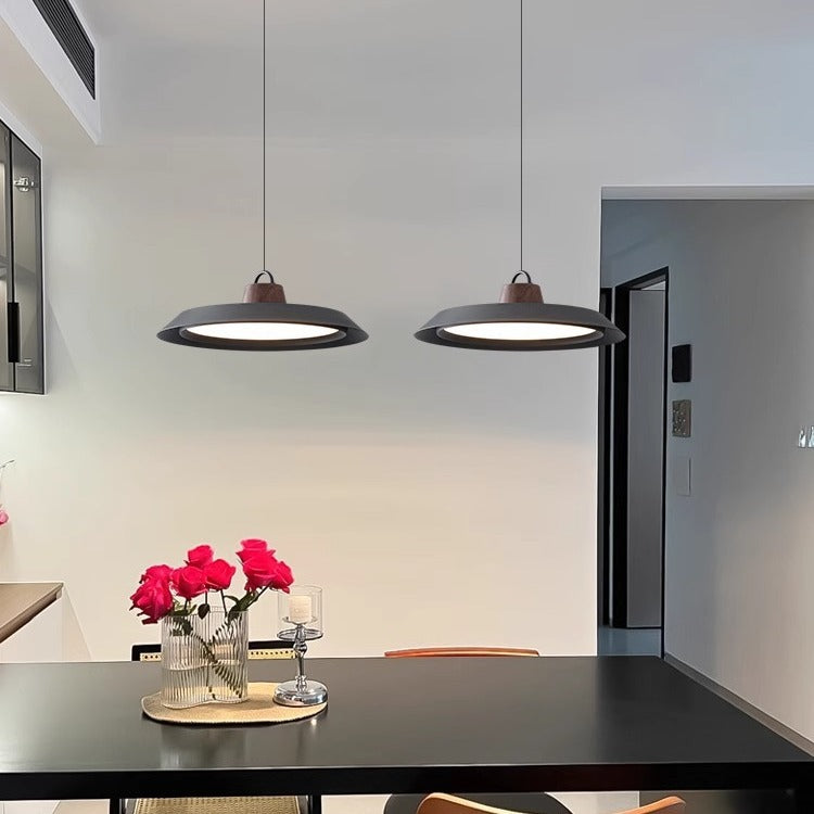 Scandinavian Wood & Metal Pendant Light